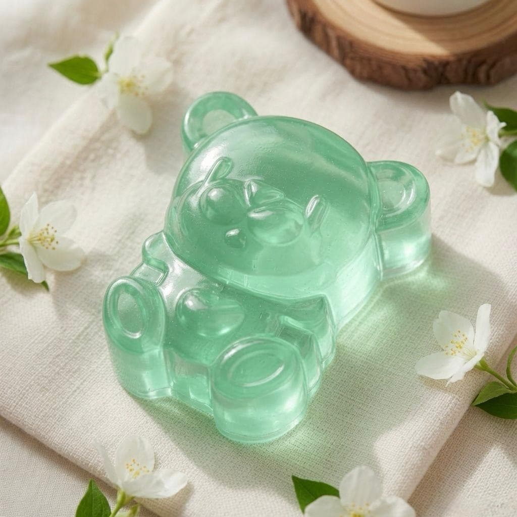Bruno the Bear · Jasmine Whisper handmade floral soap bar — Florush