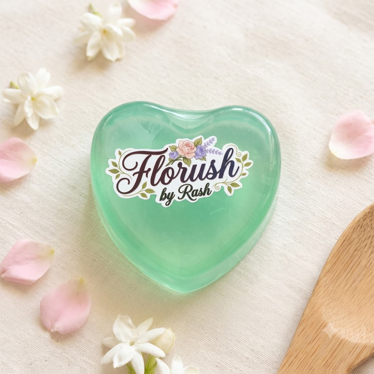 Jasmine Whisper handmade floral soap bar — Florush